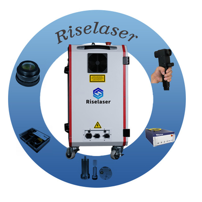 Máquina portátil de eliminación de óxido láser de mano 50W mochilero máquina de limpieza láser para pintura de óxido de eliminación de aceite